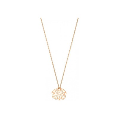 Collier GINETTE NY Mini Lotus en or rose