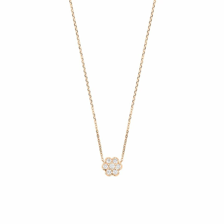 GINETTE NY DIAMOND LOTUS necklace, rose gold and diamond