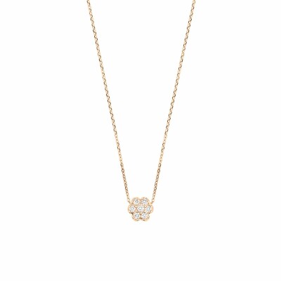 GINETTE NY DIAMOND LOTUS necklace, rose gold and diamond