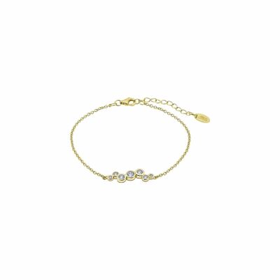 Bracelet Lotus Pure Essential en argent doré et oxydes de zirconium