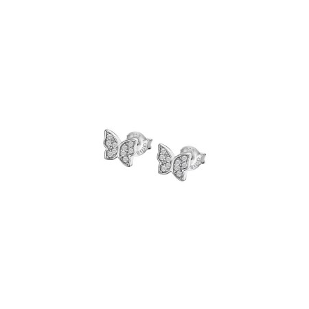 Boucles d'oreilles Lotus Silver Pure Essential en argent et oxydes de zirconium