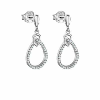 Boucles d'oreilles Lotus Silver Pure essential en argent et oxydes de zirconium