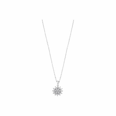 Collier Lotus Silver en argent et oxydes de zirconium