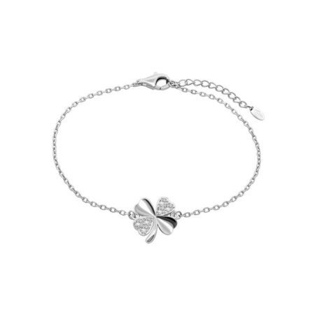 Bracelet Lotus Silver Clover en argent et oxydes de zirconium