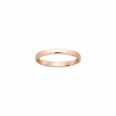 Alliance demi-jonc confort en or rose, 2.5mm