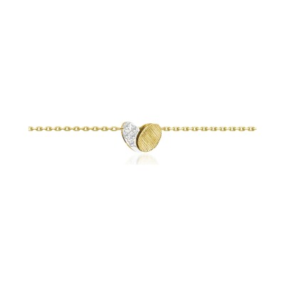 Bracelet Luísa Rosas Be Heart en or jaune et diamant