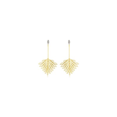Boucles d'oreille Luísa Rosas Luz Luz en or jaune et diamant