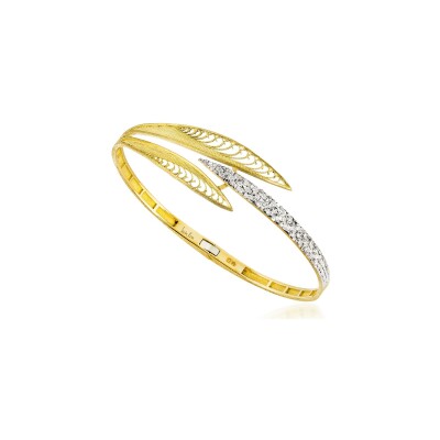 Bracelet jonc Luísa Rosas Luz Luz en or jaune et diamant