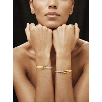 Bracelet jonc Luísa Rosas Luz Luz en or jaune et diamant