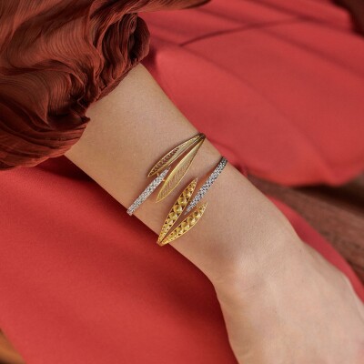 Bracelet jonc Luísa Rosas Luz Luz en or jaune et diamant