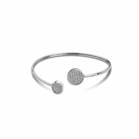 Bracelet Lotus Style Bliss en acier et oxydes de zirconium