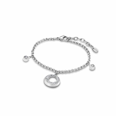 Bracelet Lotus Style Bliss Ronds en acier et oxydes de zirconium