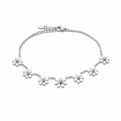 Bracelet Lotus Style Rainbow Fleurs en acier