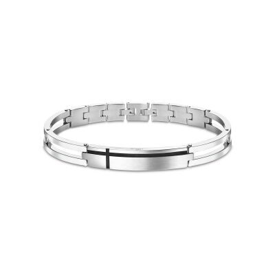 Bracelet Lotus Style Men In Black en acier