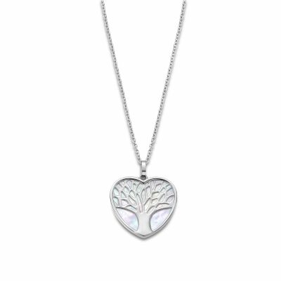 Collier Lotus Style Woman's heart Arbre en acier
