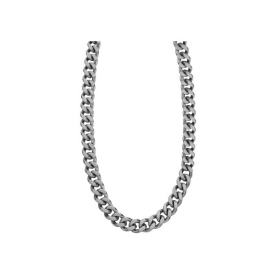 Collier Lotus Style Men In Black en acier