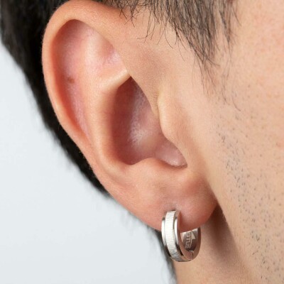 Boucles d'oreilles Lotus Style Men's Earrings en acier