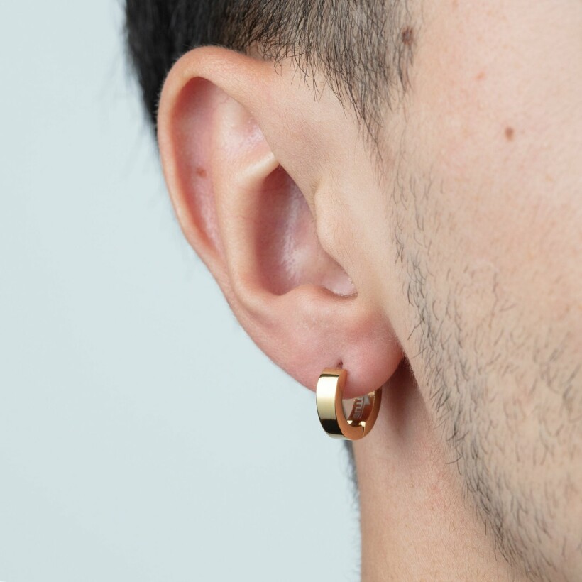 Boucles d'oreilles Lotus Men'S Earrings en métal doré