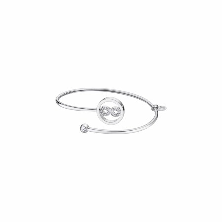 Bracelet Lotus Millennial infini en acier et strass