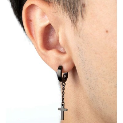 Boucles d'oreilles Lotus Style Men's Earrings en acier