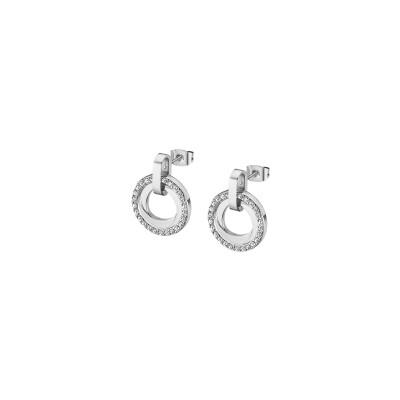 Boucles d'oreilles Lotus Style Bliss en acier et oxydes de zirconium