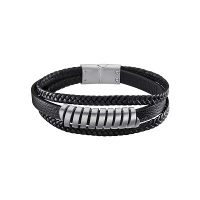 Bracelet Lotus Style Urban Man en cuir