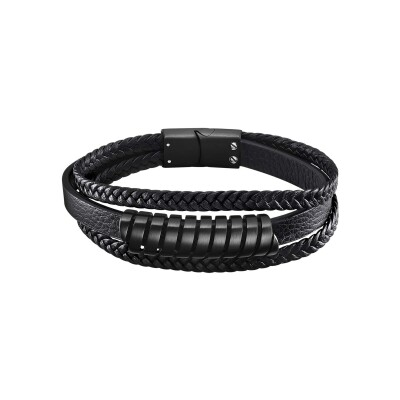 Bracelet Lotus Style Urban Man en cuir