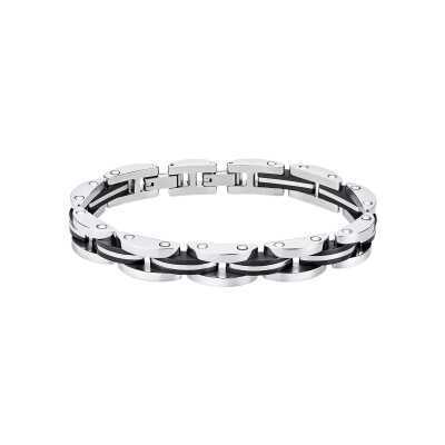 Bracelet Lotus Style Men In Black en acier