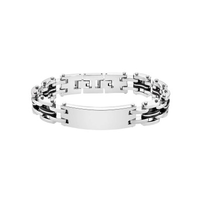 Bracelet Lotus Style Men In Black en acier