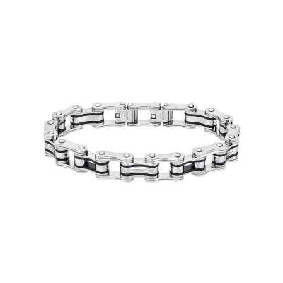 Bracelet Lotus Style Men In Black en acier