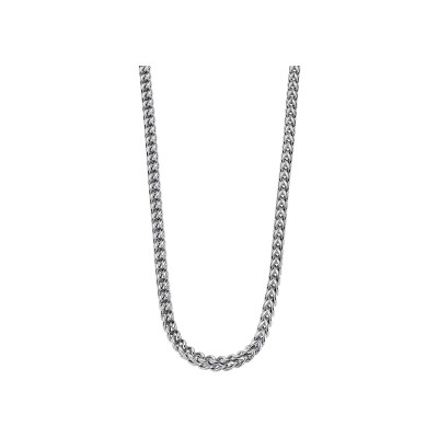 Collier Lotus Style Men In Black en acier