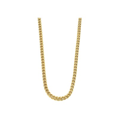 Collier Lotus Style Men In Black en acier