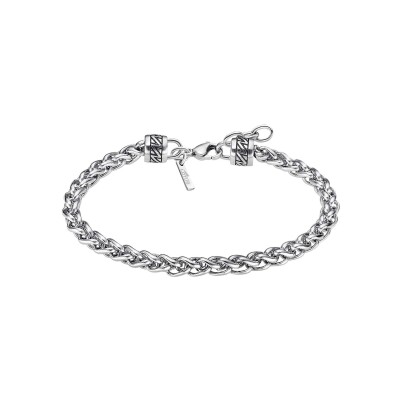 Bracelet Lotus Style Men In Black en acier