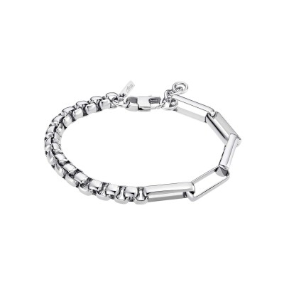 Bracelet Lotus Style Men In Black en acier