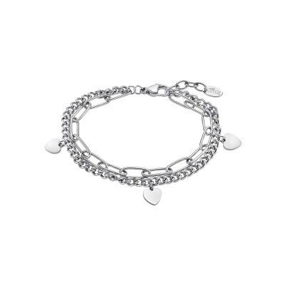 Bracelet Lotus Style Woman's Heart en acier