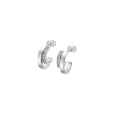 Boucles d'oreilles Lotus Style Urban Woman en acier