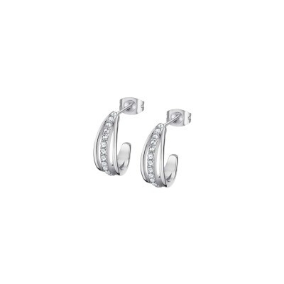 Boucles d'oreilles Lotus Style Urban Woman en acier