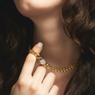 Collier Lotus Style Urban Woman en acier