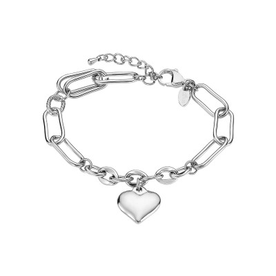 Bracelet Lotus Style Woman's Heart en acier