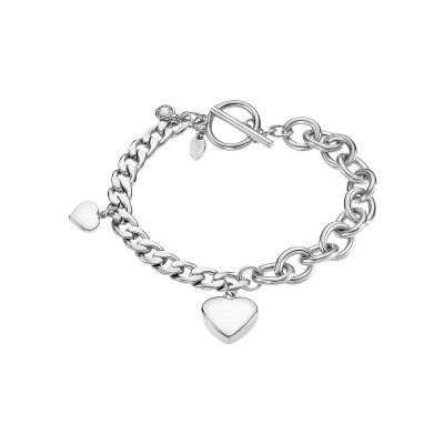Bracelet Lotus Style Woman's Heart en acier