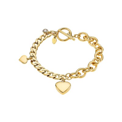 Bracelet Lotus Style Woman's Heart en acier