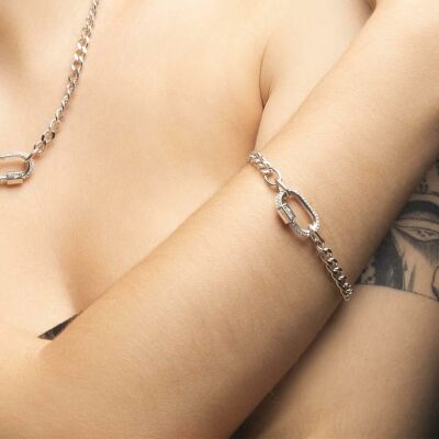 Bracelet Lotus Style Urban Woman en acier