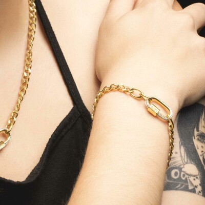 Bracelet Lotus Style Urban Woman en acier