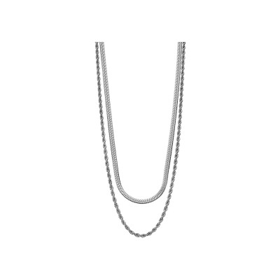 Collier Lotus Style Urban Woman en acier