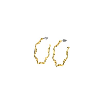 Boucles d'oreilles Lotus Style Urban Woman en acier