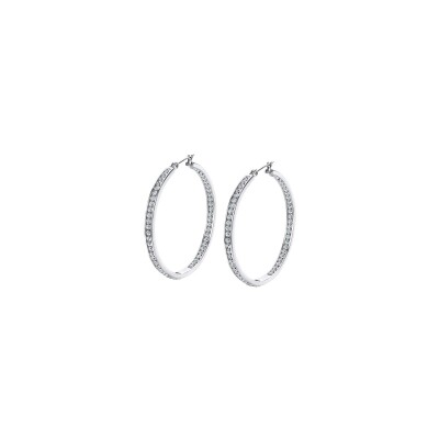 Boucles d'oreilles Lotus Style Urban Woman en acier