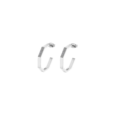 Boucles d'oreilles Lotus Style Urban Woman en acier