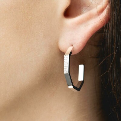 Boucles d'oreilles Lotus Style Urban Woman en acier