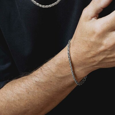 Bracelet Lotus Style Urban Man en acier