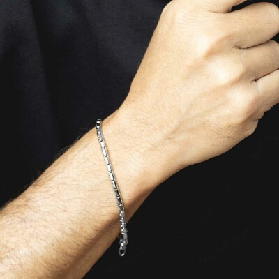 Bracelet Lotus Style Urban Man en acier